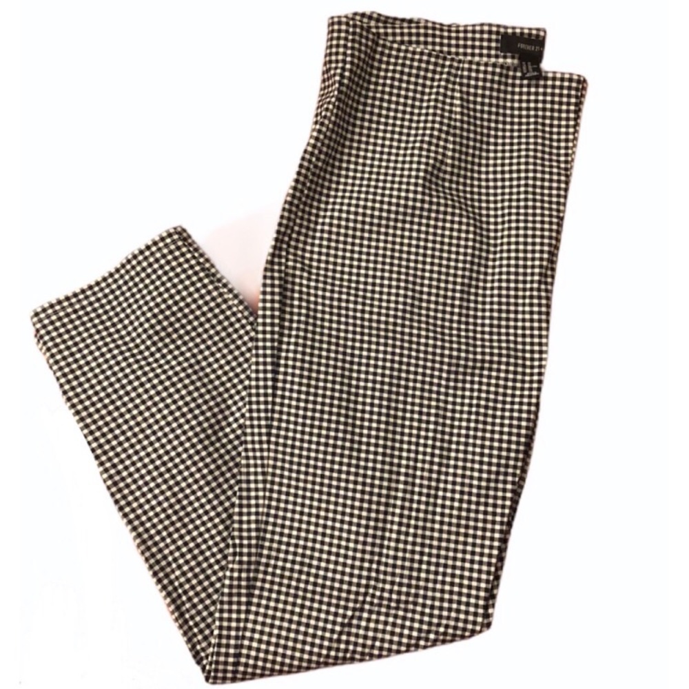 Forever 21 Checkered Black & White Skinny Pants